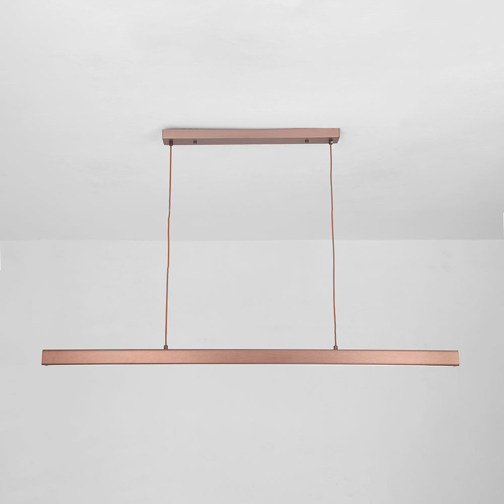 Modern LED Dining Room Chandelier | H 47.2 in | Nordic Long Hanging Fixture | Black or Gold Finish | Brick by Brick