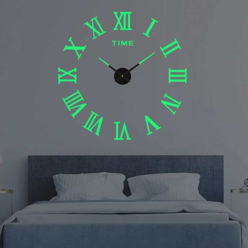 Modern Wall Clock | 23.6 - 51.2 in | 3D Floating Numbers Design | Silent Contemporary Home Décor | Brick by Brick