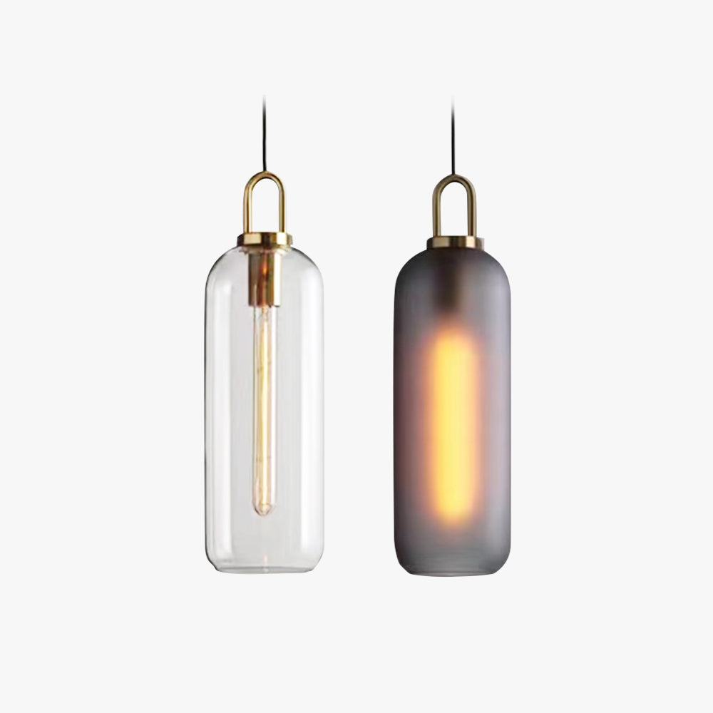 Clear Frosted Glass Pendant Light | 5.1 or 5.9 in | Dual Finish | E27 Bulb | Adjustable Cord | Brick by Brick