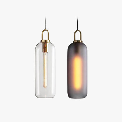 Clear Frosted Glass Pendant Light | 5.1 or 5.9 in | Dual Finish | E27 Bulb | Adjustable Cord | Brick by Brick