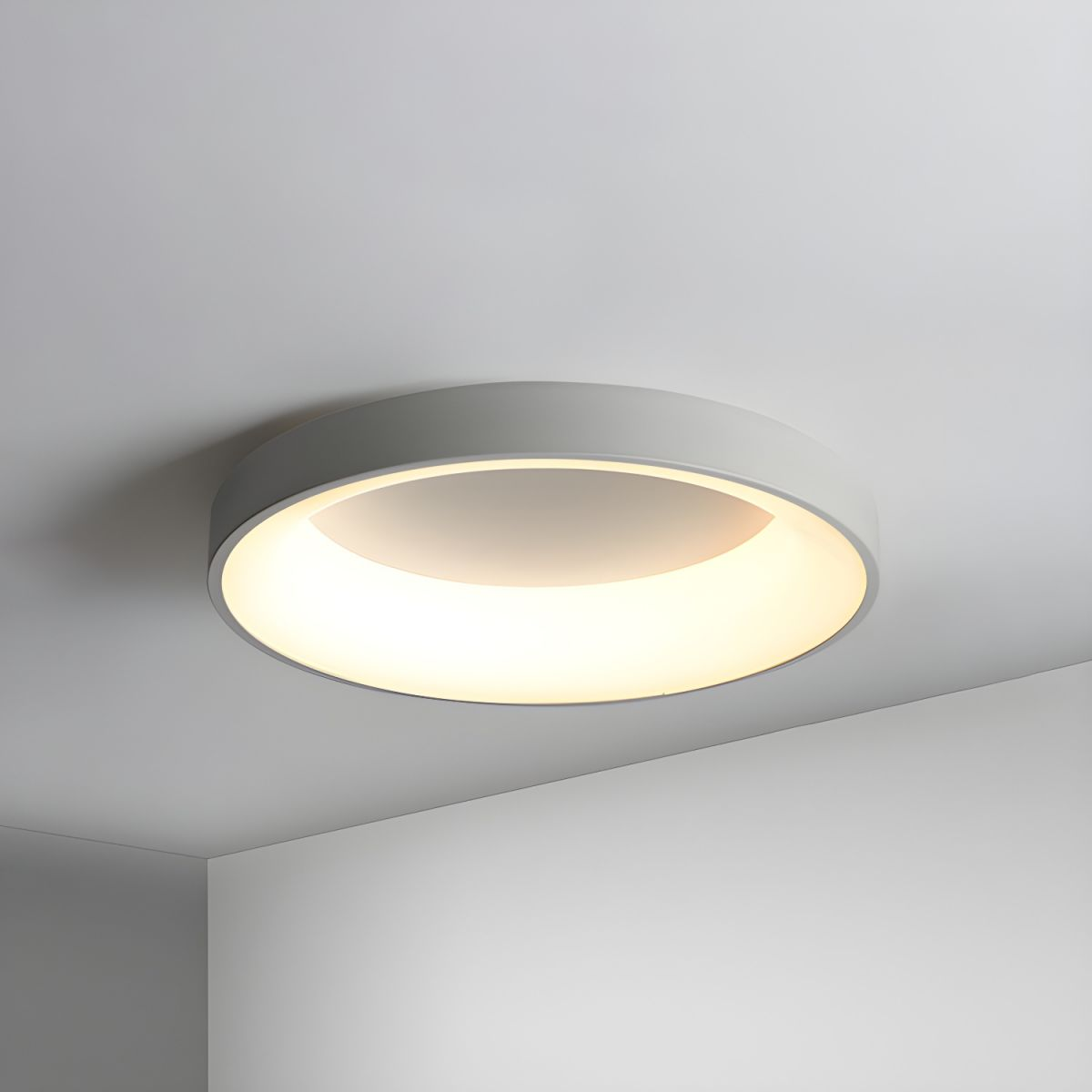 Simple LED Ceiling Light | Minimalist Modern Design | H1.97in | Warm Ambient Illumination | Elegant Home Fixture | Brick by Brick