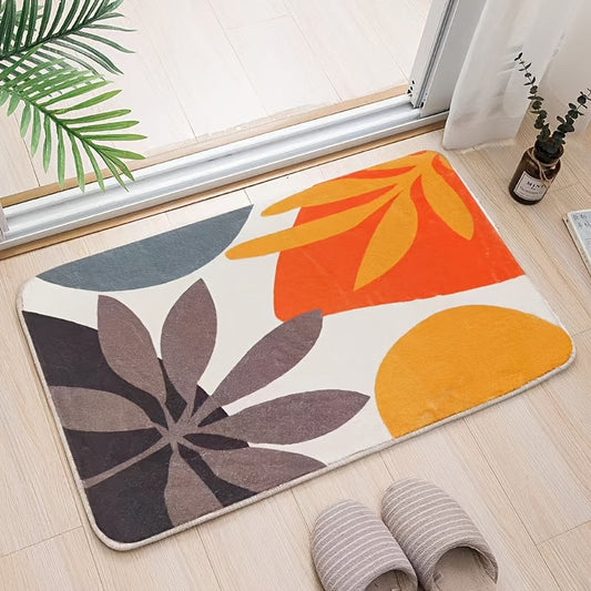 Modern Abstract Bath Mat | Soft Microfiber Absorbent | Quick-Dry | Non-Slip | Brick by Brick