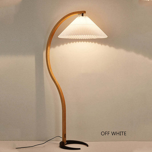 Modern Fabric Shade LED Floor Lamp | `12.6 x 20.5 x 59 in  | 12W Energy-Efficient Lighting | Brick by Brick