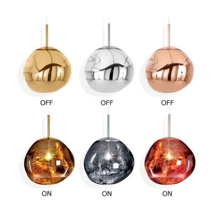 Glass Globe Pendant Light | 7.9 - 15.0 in | Glass Pendant | 4 Colors | Metal Frame | Brick by Brick