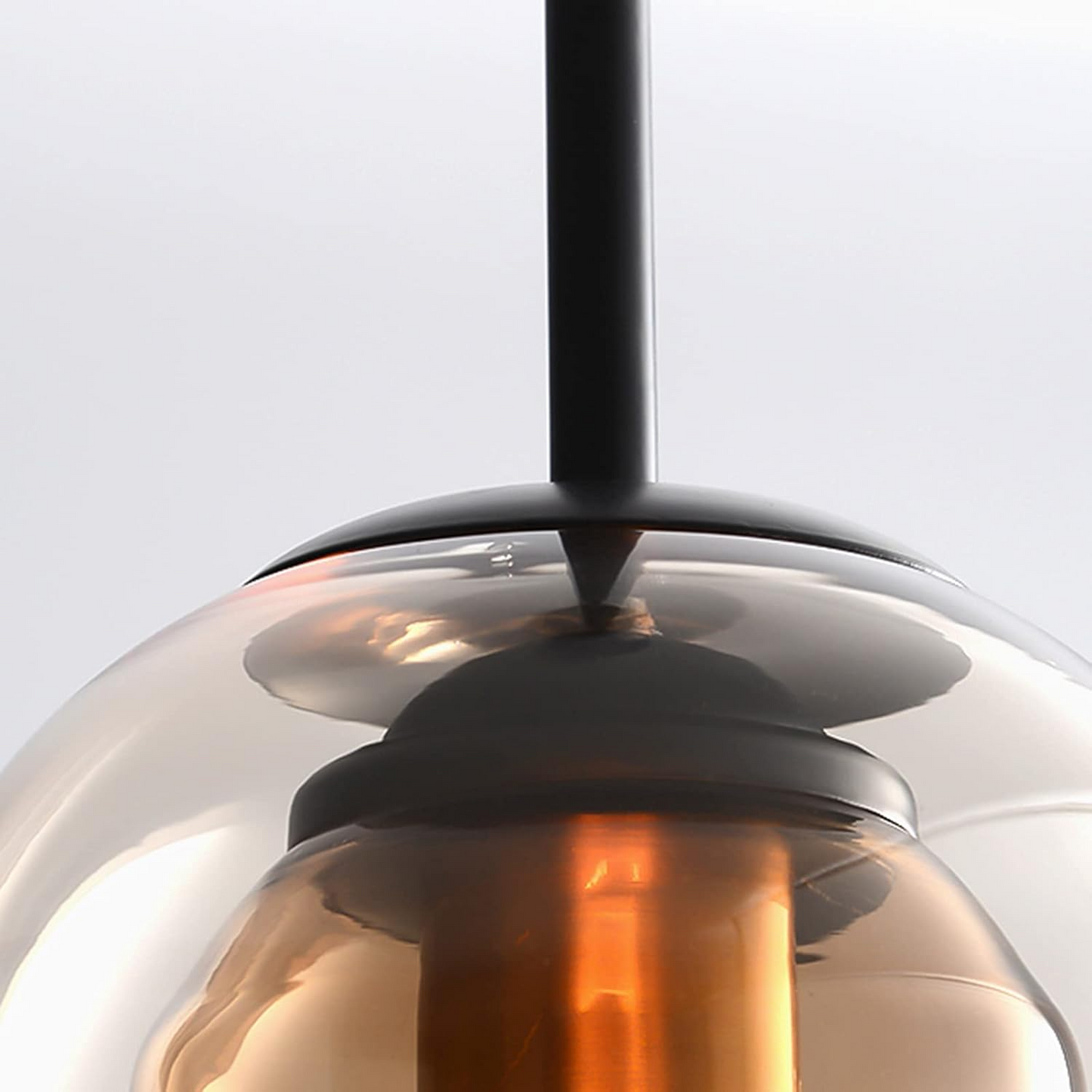 Double Layer Pendant Light | H8.66 in | Modern Glass Ceiling Fixture | Minimalist Small Hanging Lamp | Brick by Brick