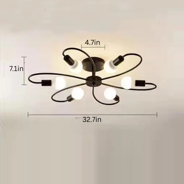 Modern Industrial Ceiling Lamp | L19.69-32.68 in | E27 Pendant Light | Retro Iron Chandelier | Brick by Brick