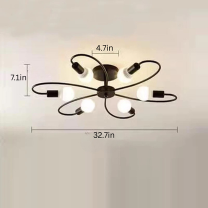 Modern Industrial Ceiling Lamp | L19.69-32.68 in | E27 Pendant Light | Retro Iron Chandelier | Brick by Brick