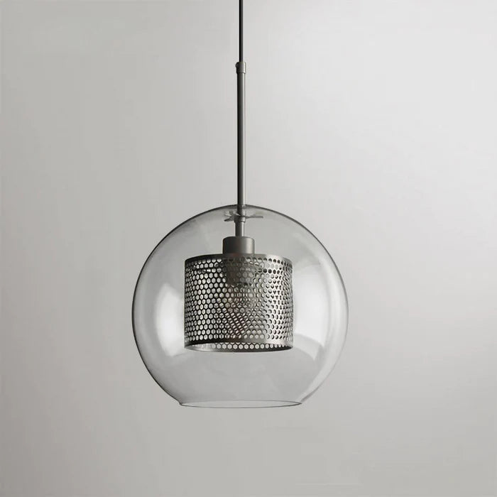Elegant Glass Pendant Lamp | Gold or Silver | Adjustable Hanging Light | Contemporary Home Lighting | Brick by Brick