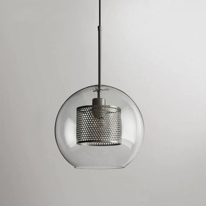 Elegant Glass Pendant Lamp | Gold or Silver | Adjustable Hanging Light | Contemporary Home Lighting | Brick by Brick
