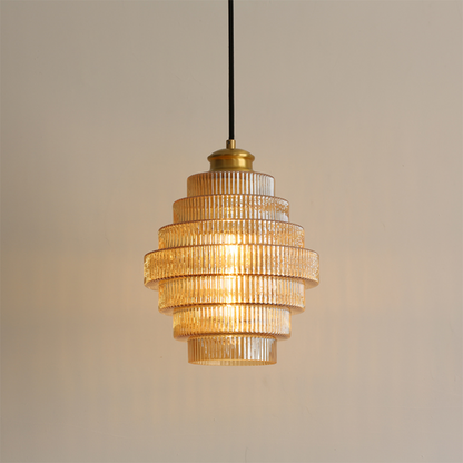 Antique Brass Pendant Light | 59.06 x 11.81 x 8.66 in | Classic Glass Shade Ceiling Light | Timeless Interior Accent | Brick by Brick