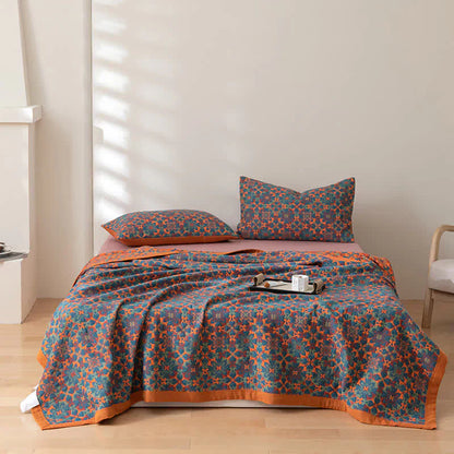 Multi-Use Cotton Gauze Blanket | Quilted Sofa & Bed Cover | Lightweight Four-Season Home Bedding | Brick by Brick