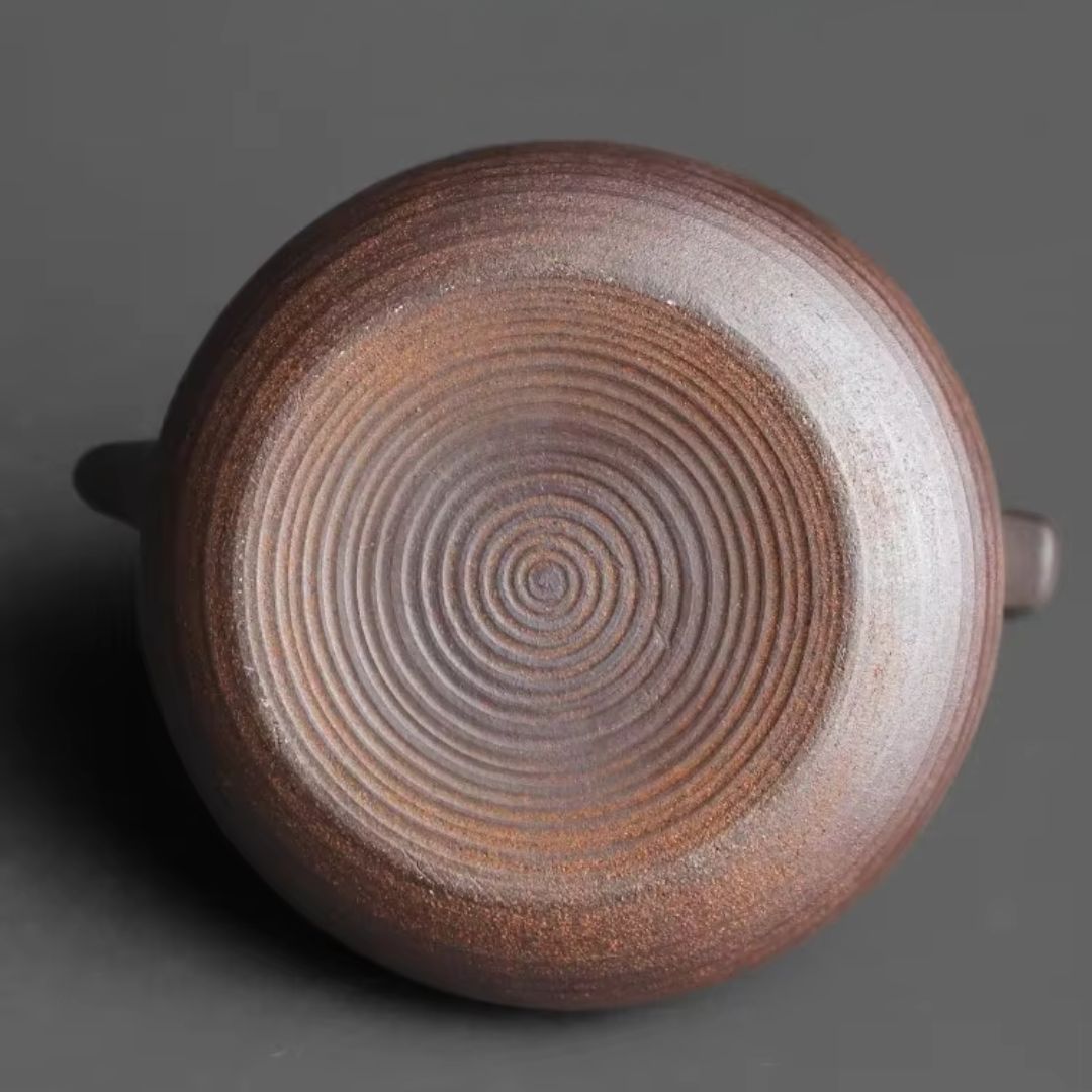 Portable Ceramic Teapot Set | 4.7 × 2.8 × 3.1 in | Travel Tea Maker | Handmade Ceramic Teapot with Candle Stove | Brick by Brick