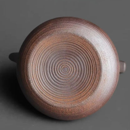 Portable Ceramic Teapot Set | 4.7 × 2.8 × 3.1 in | Travel Tea Maker | Handmade Ceramic Teapot with Candle Stove | Brick by Brick