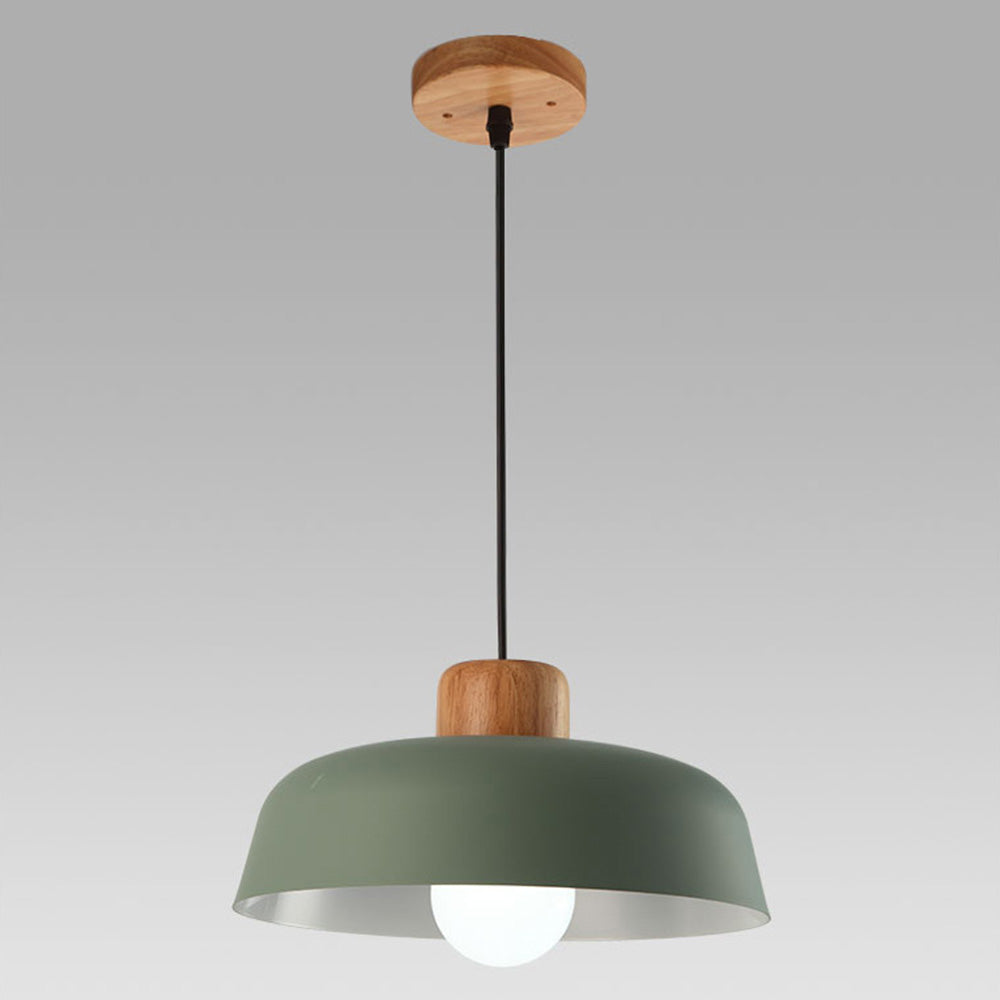 Nordic Creative Pendant Lamp | Natural Wood & Aluminum | Modern Home Lighting | 11.81 x 5.51 in | Brick by Brick