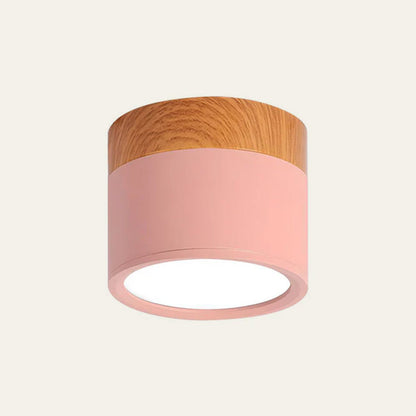 Cylinder Flush Ceiling Light | H2.36–2.75 in | Compact Modern LED Fixture| Sleek Aluminum | Brick by Brick