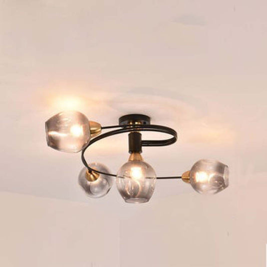 Nordic LED Pendant Chandelier | 29.5 or 36.6 in | Black or Gold Finish | Modern Glass Shade Design | Brick by Brick