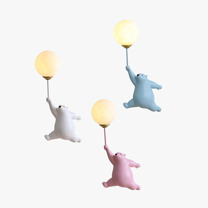 Bear Balloon Ceiling Light | 6.7 x 14.2 in | LED Kids Flush Mount | 3 Colors | Brick by Brick