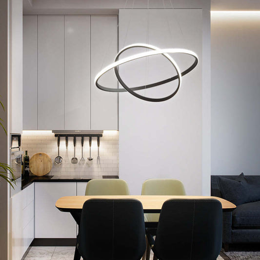Modern Ring Pendant Light | 7.9 - 15.8 in | Metal & Silicon | Dimmable | Indoor | Brick by Brick