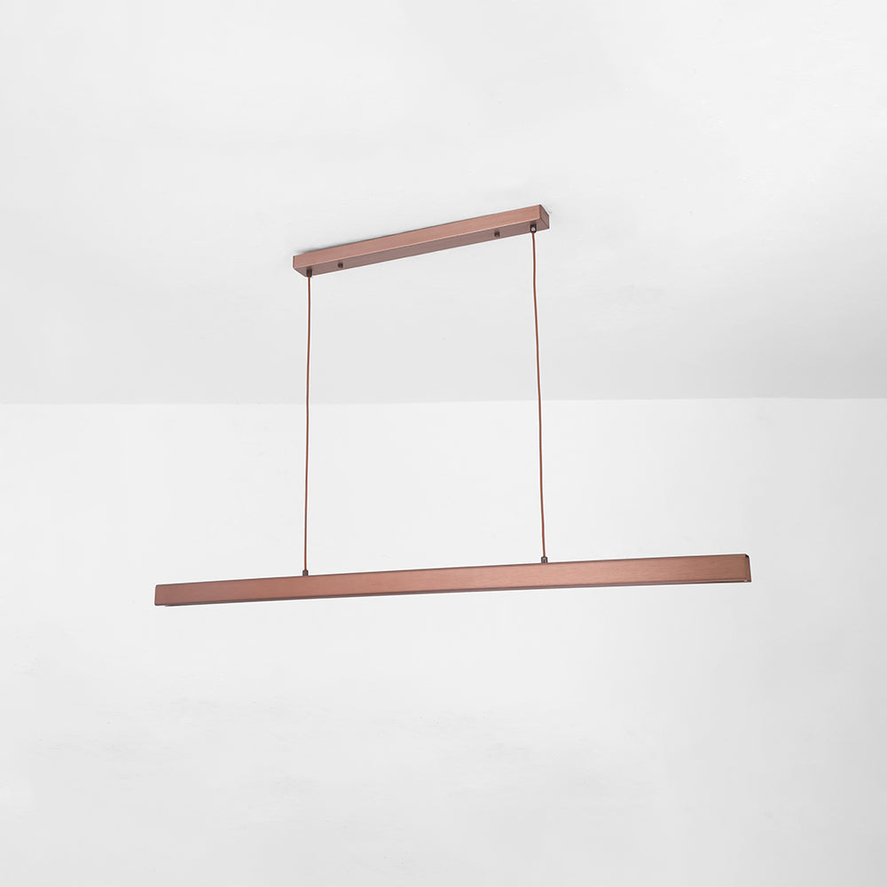 Modern LED Dining Room Chandelier | H 47.2 in | Nordic Long Hanging Fixture | Black or Gold Finish | Brick by Brick