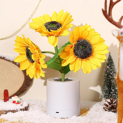 Sunflower Table Lamp | LED Floral Night Light | Nature-Inspired Decorative Lighting | Brick by Brick