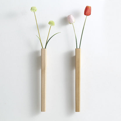 Modern Wall Vase | 6 x 4 in | Solid Walnut Wood Design | Minimalist Wall Décor Accent | Brick by Brick