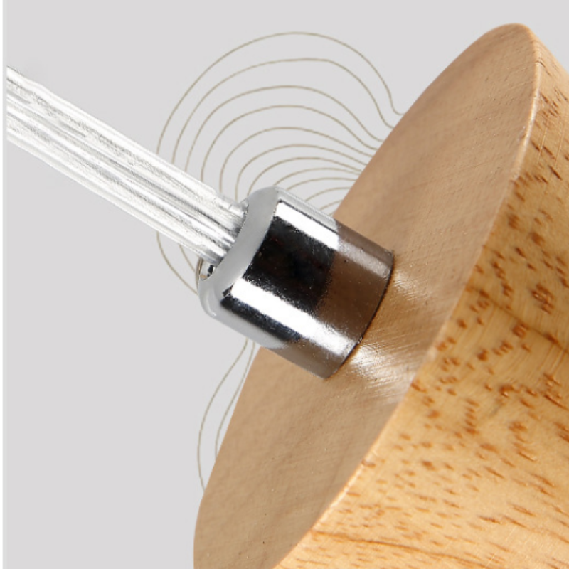 Glass Bubble Pendant Light | 31.5 - 47.2 in | Wood Walnut | Modern LED Ceiling Light | Living Room | Dining Room | Brick by Brick