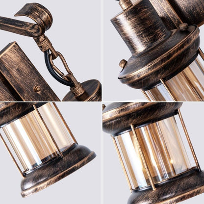 Retro Wall Light | Vintage Glass Shade | 3.9 × 4.7 × 13.4 in | Industrial Design | Brick by Brick