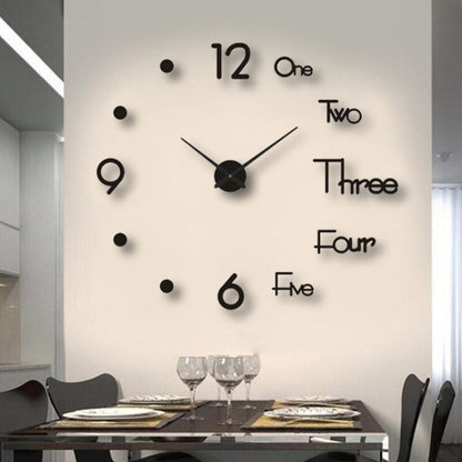 Modern Wall Clock | 23.6 - 51.2 in | 3D Floating Numbers Design | Silent Contemporary Home Décor | Brick by Brick