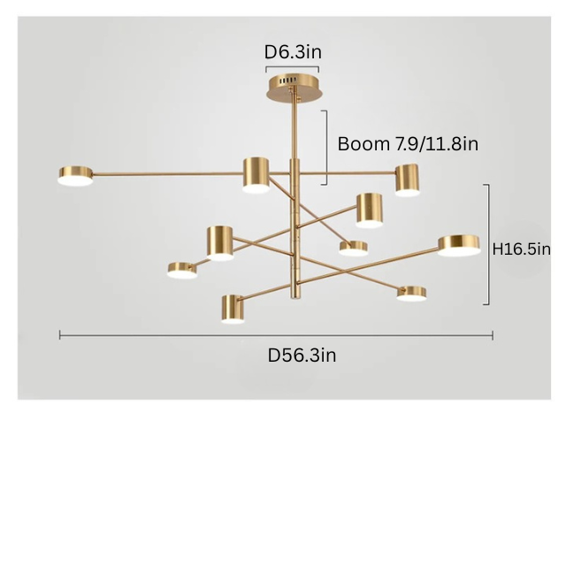Nordic Chandelier | 4-10 Heads | Modern Black Ceiling Light | Creative Wrought Iron Fixture | LED Included | Brick by Brick