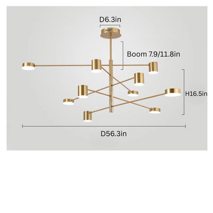 Nordic Chandelier | 4-10 Heads | Modern Black Ceiling Light | Creative Wrought Iron Fixture | LED Included | Brick by Brick
