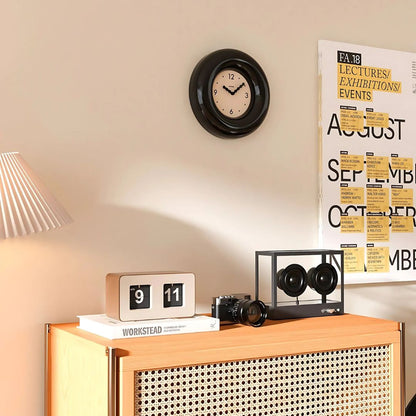 Bagel Wall Clock | 11.4 × 2 in | Silent Quartz Movement | Retro Modern Home Decor | Brick by Brick