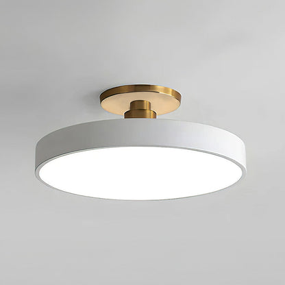 Flush Round Ceiling Light | Modern LED Fixture | Soft Glow | Metal & Acrylic