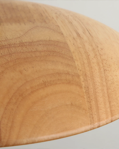 Ceiling Pendant Light | Slim Wood Shade | Japandi Zen | Minimalist Design