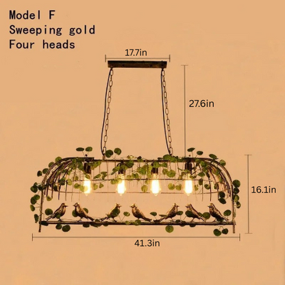 Retro Birdcage Pendant Lamp | D 19.3 - 41.3 in | Industrial Wrought Iron Hanging Light | E27 LED Fixture | Brick by Brick