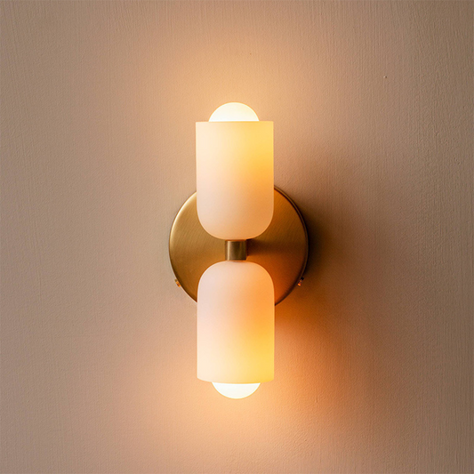 Double‑Head Wall Sconce | Unisex Metal & Acrylic Dual‑Light | Brick by Brick