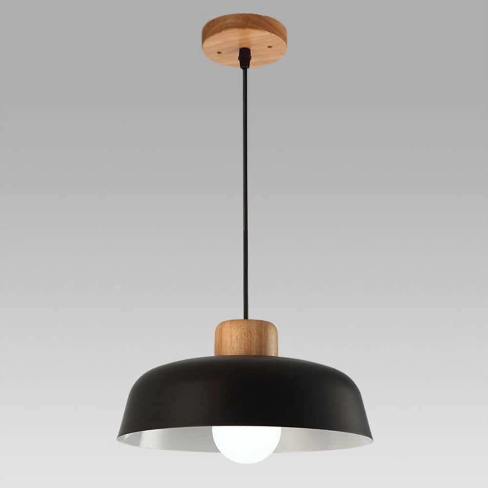 Nordic Creative Pendant Lamp | Natural Wood & Aluminum | Modern Home Lighting | 11.81 x 5.51 in | Brick by Brick
