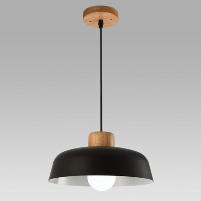 Nordic Creative Pendant Lamp | Natural Wood & Aluminum | Modern Home Lighting | 11.81 x 5.51 in | Brick by Brick
