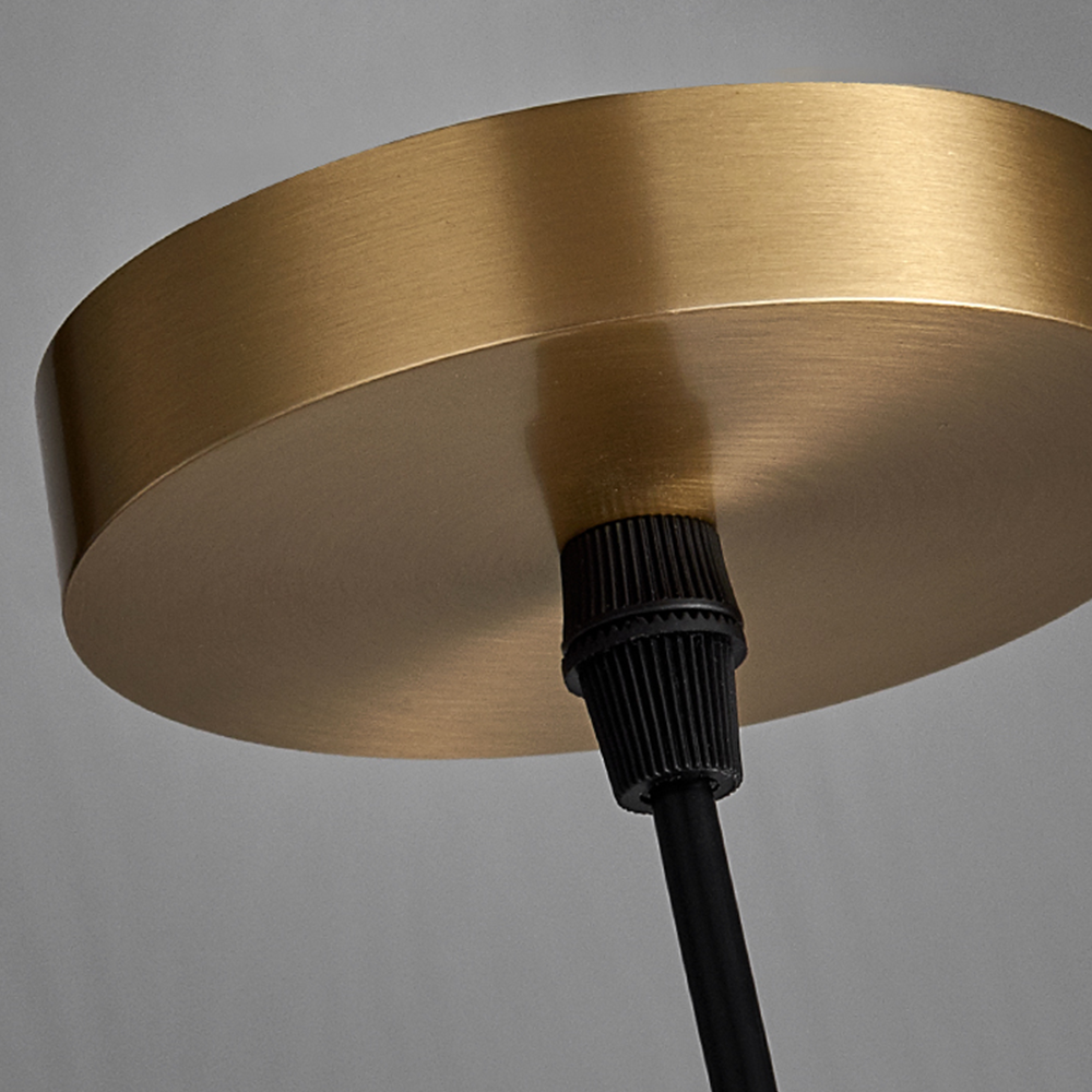 Antique Brass Pendant Light | 59.06 x 11.81 x 8.66 in | Classic Glass Shade Ceiling Light | Timeless Interior Accent | Brick by Brick