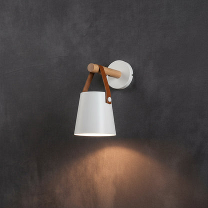 Marit Wooden Wall Light | 8.6 x 5.1x in | Nordic Wood & Metal Sconce | Bedroom Lighting | Brick by Brick