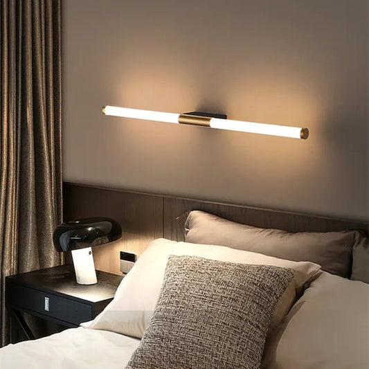 Modern Bar Wall Light | L19.3 - L27.2 in | Gold Linear Design | Minimalist Metal | Brick by Brick