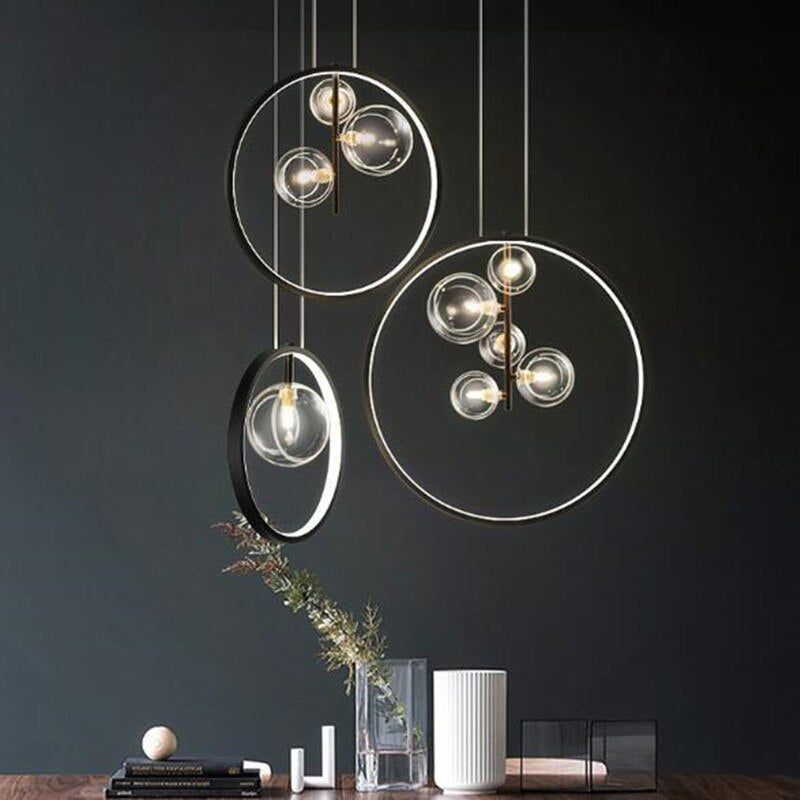 Valentina Glass Bubbles LED Pendant Light | Dia 11 - 19.7 in | Modern Design | Adjustable Cord | Brick by Brick