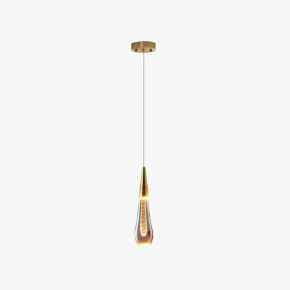 Creative Crystal Droplet Pendant Light | 1.96" x 11.41 in | Elegant Teardrop Glass Chandelier | Adjustable Height | Brick by Brick