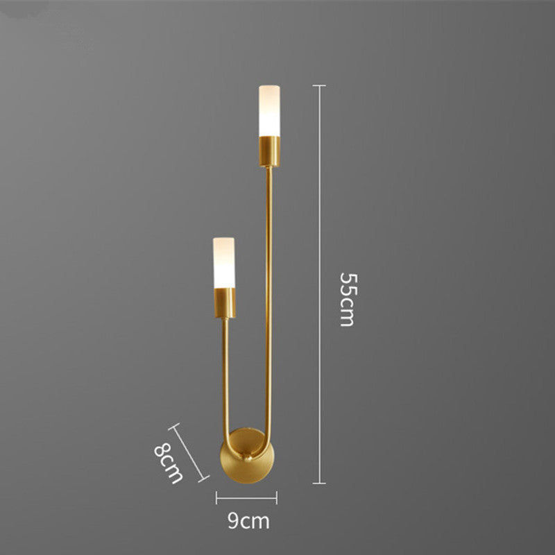 Contemporary Gold LED Wall Light | 3.9 x 29.6 in | Indoor Hallway & Staircase | Set of 2 | Brick by Brick