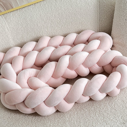 Braided Floor Cushion | Chunky Knit Floor Pillow | Modern Cream Seating | Decorative Home Accent | Brick by Brick
