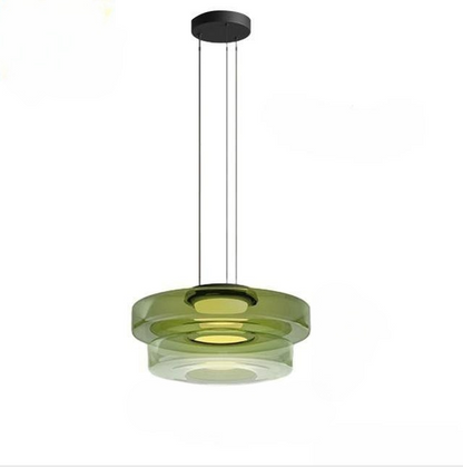 Creative Glass Pendant Lamp | Single layers- Three Layers | Modern Round Design | Warm LED Hanging Light | Brick by Brick