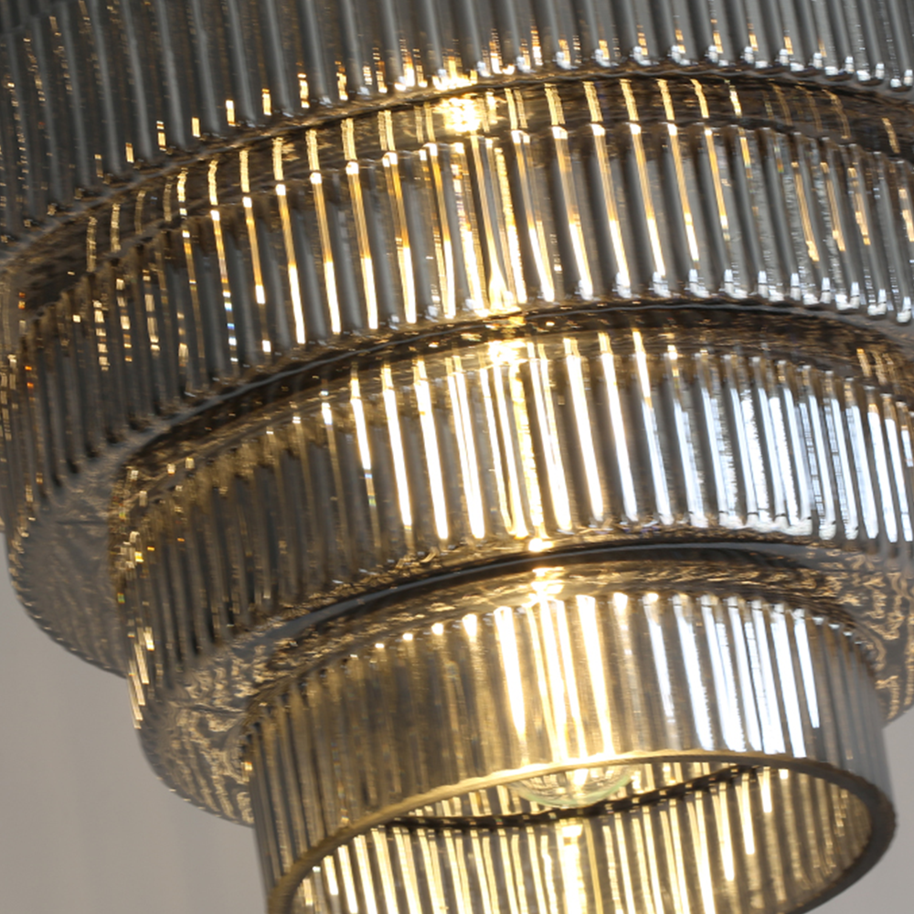 Antique Brass Pendant Light | 59.06 x 11.81 x 8.66 in | Classic Glass Shade Ceiling Light | Timeless Interior Accent | Brick by Brick