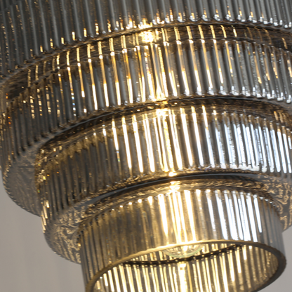 Antique Brass Pendant Light | 59.06 x 11.81 x 8.66 in | Classic Glass Shade Ceiling Light | Timeless Interior Accent | Brick by Brick