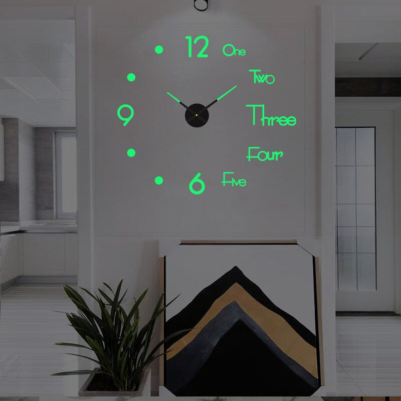 Modern Wall Clock | 23.6 - 51.2 in | 3D Floating Numbers Design | Silent Contemporary Home Décor | Brick by Brick