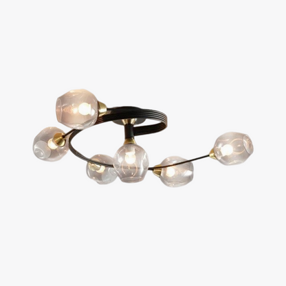 Nordic LED Pendant Chandelier | 29.5 or 36.6 in | Black or Gold Finish | Modern Glass Shade Design | Brick by Brick