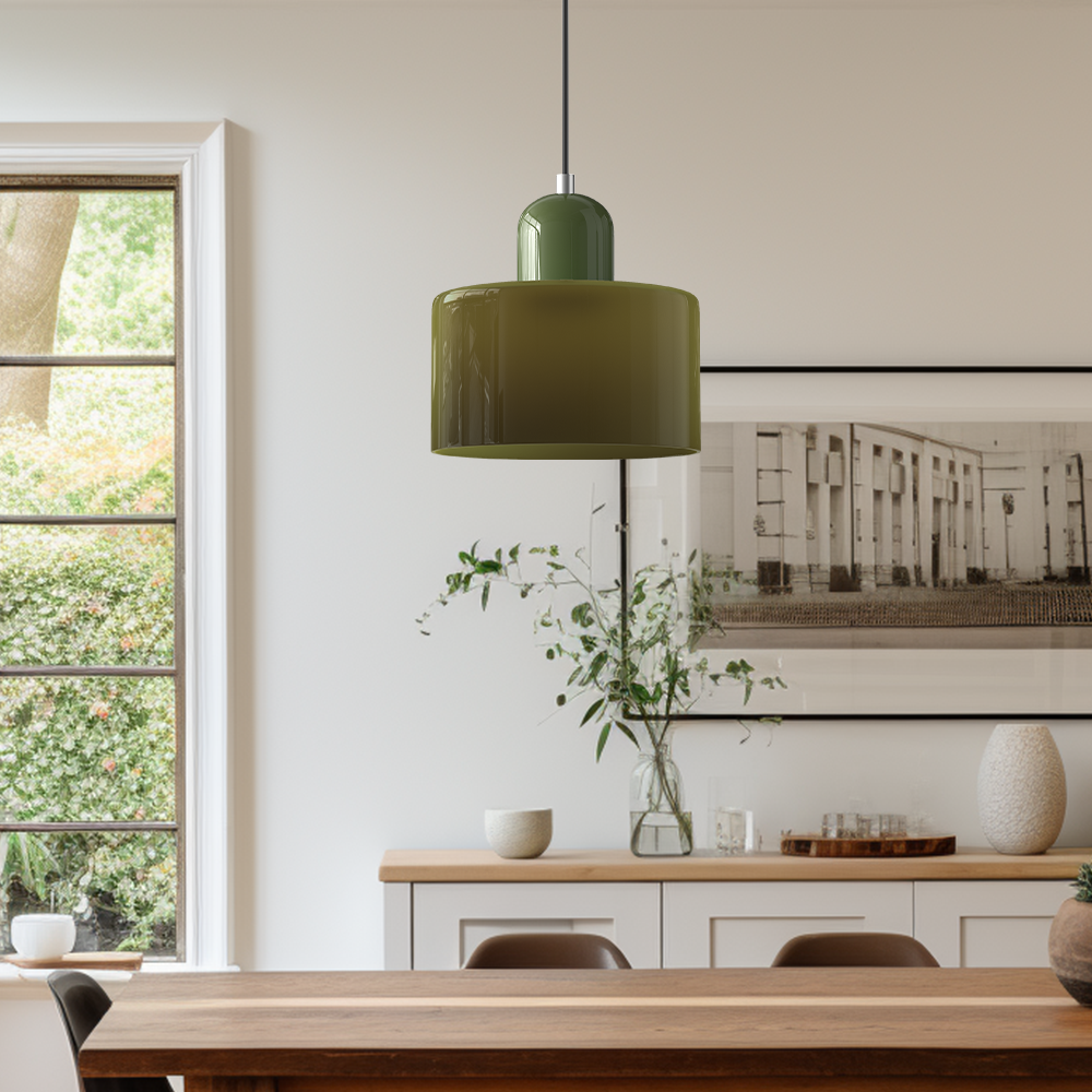 Bauhaus Glass Pendant Light | Modern Globe Design | Adjustable Ceiling Lamp | Brick by Brick